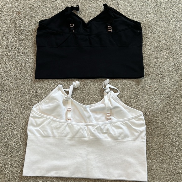 Bundle of 2 Like New Adjustable Strap Stretchy Bralette/ Cropped Tops - Picture 2 of 5